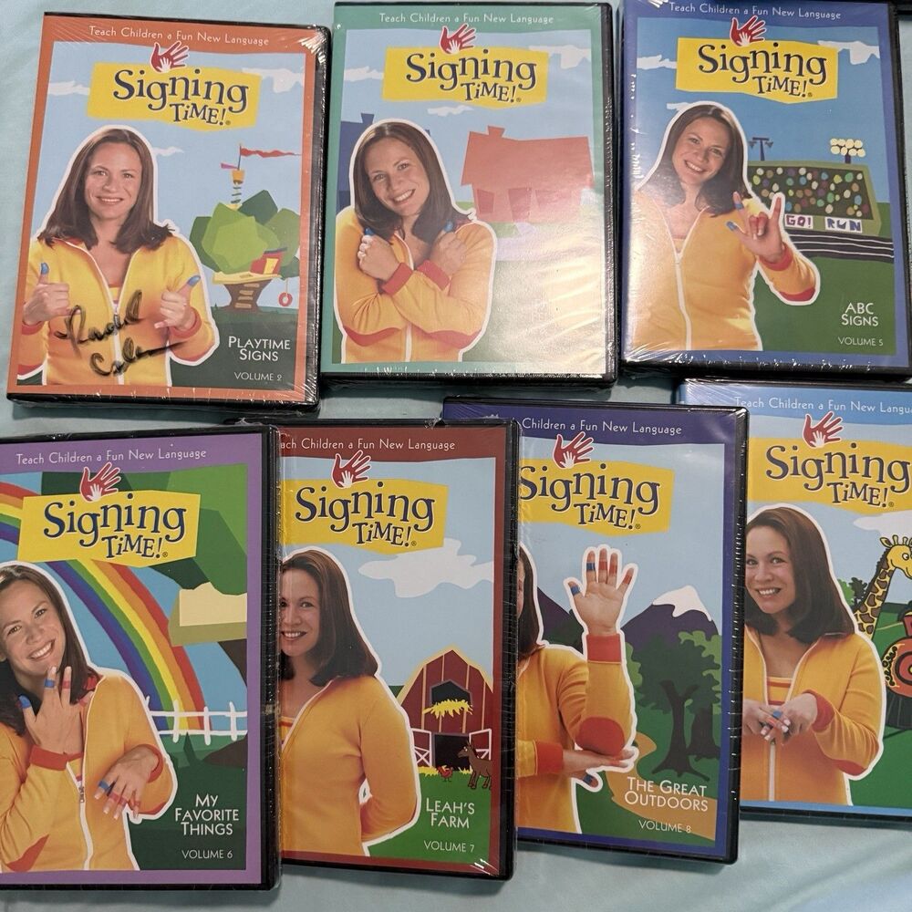 Signing Time!: SIGNED, SEALED, Discontinued, 7 DVDs ‘Teach Children’ Vols 2-9